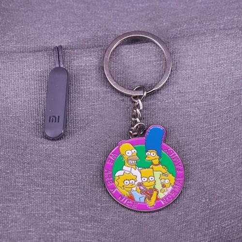 Homer Marg Bart Lisa Maggie Keychain American Cartoon Situation Comedy Keychain