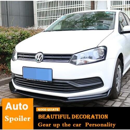 For 2014-2017 Volkswagen Polo front Bumper Diffuser Bumpers Protector Rear Spoiler ABS Material Body kit bumper rear lip 2015