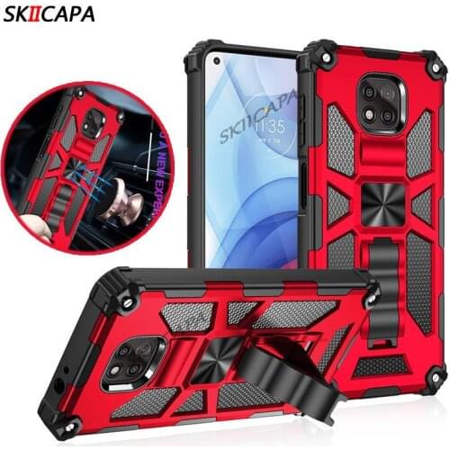 For Motorola G Stylus Power Play 2021 Armor Bumper Shockproof Case For MOTO ONE Fusion Plus 5G ACE G FAST Magnetic Holder Cover