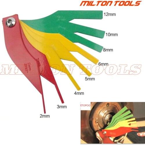 Measure Pad Brake Lining Thickness Gauge Set Brake pad detector car repair tool Brake Feeler Kit Brake Lining Thickness Gauge