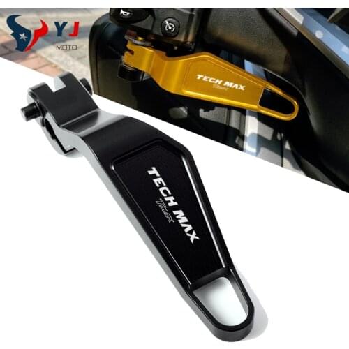 Logo 'TECH MAX TMAX' For Yamaha T-max 560 TMAX560 2020 Motorcycle Accessories CNC Hand brake Parking lever Gold Blue Red Black