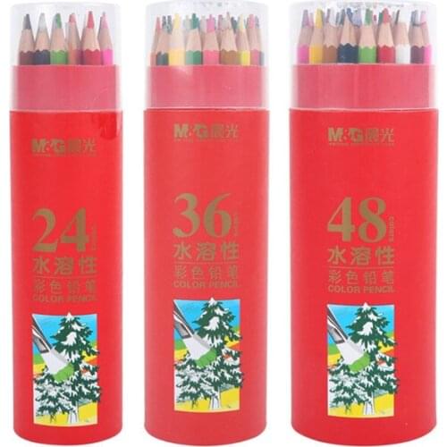 M&G 48 color watercolor pencil art students special painting coloring pen