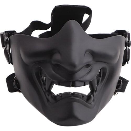 Halloween Skull Half Face Mask Ghost Halloween Mask For Cosplay Masquerade Party Lower Face Mask For CS Game/Hunting/Shooting