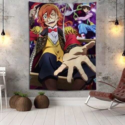 Bungou Stray Dogs Wall Hanging Tapestry Home Party Decorative Tapestries Photo Background Cloth Table Cloth Wall Tapestry