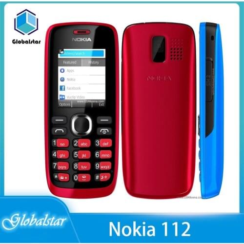 Nokia 112 Refurbished Original Nokia 112 1120 original dual sim card Mobile Phone with English/Russia/Hebrew/Arabic keyboard