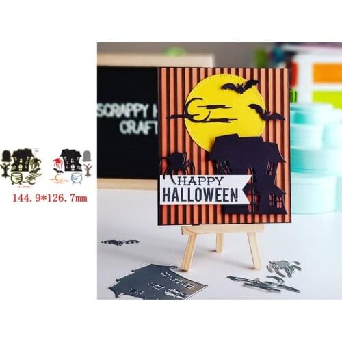 New Design Halloween Spider Bat House Tree Metal Cutting Dies Scrapbooking Paper DIY Cards Crafts Embossing Die Cuts New 2019