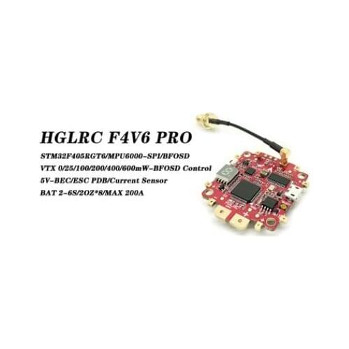 New 5.8G 40CH Switchable FPV Transmitter w/ 5V BEC OSD PDB F4 V6PROFlight Controller For RC Model Multicopter