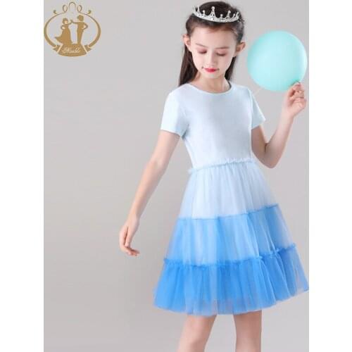 Nimble Girls Clothes Bridesmaid Wedding Birthday Party Princess Clothing Kids Dresses for Girls Christmas Dress 2020