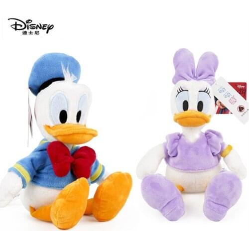 Original New Disney 30cm Quality Stuffed Plush Donald Daisy Duck Dolls Christmas Birthday Gift toys for Children Girls Kids