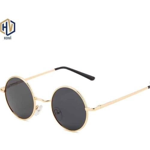 Brand Designer Polarized Round Sunglasses Classic Small Vintage Retro John Lennon Glasses Women Metal Eyewear