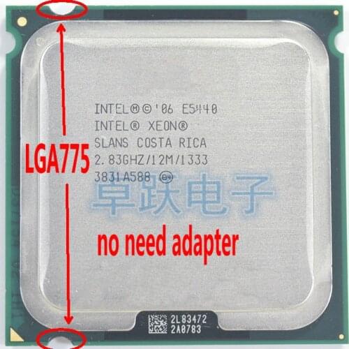 INTEL XEON E5440 2.83GHz/12M/1333Mhz/CPU equal to LGA775 Core 2 Quad Q9550 CPU,works on LGA775 mainboard no need adapter