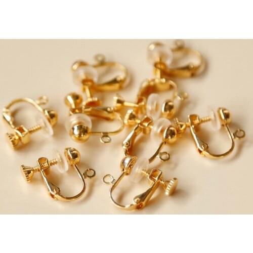 Adjustable ear strap pendant with anti-pain pad DIY real gold-plated high-quality accessories