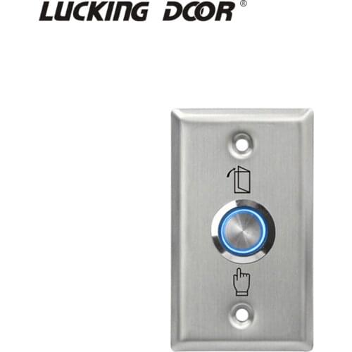 S50L Stainless Steel Exit Button LED Backlight Push Switch Sensor Opener Release Access Control Exit Button