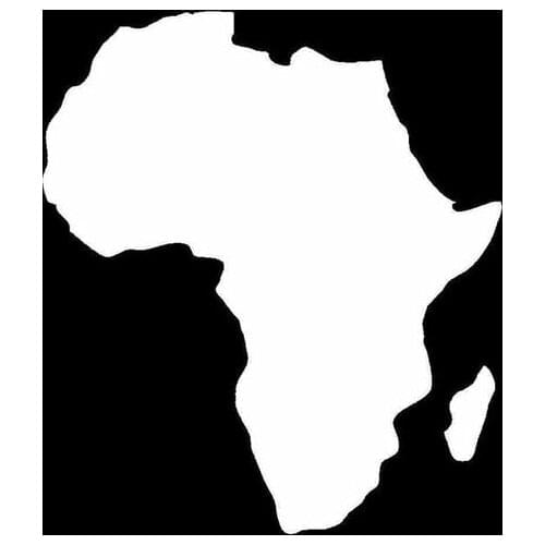 8.9CMX10CM Fashion Africa Map Vinyl Black/Silver Car Sticker Decal