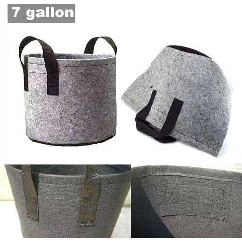 Fabric Garden Potato Grow Container Bag Plant Growing Bag Flower Pots Vegetable Planter Tool with Handle 7 Gallon