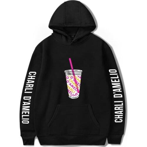 New Ice Coffee Splatter Hoodies Charli DAmelio Merch Sweatshirts Men and Women oversized Pullover Unisex Costume Tracksuit