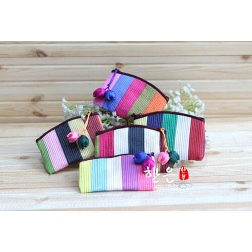 Traditional Accessories Korean Crafts ColorEd Quartet Zero Wallet Satin Zero Wallet Card Bag Coin Bag