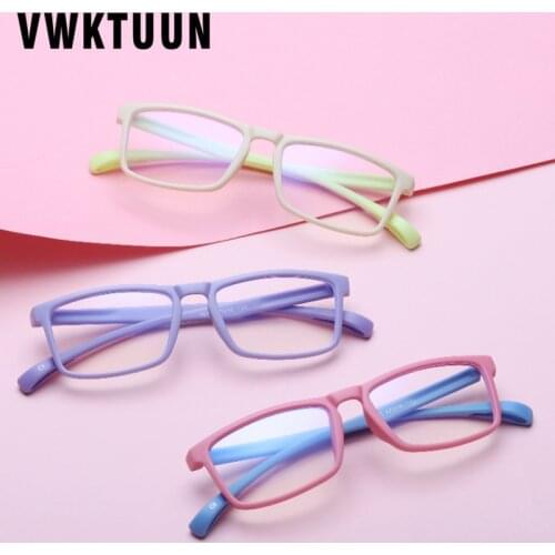 VWKTUUN TR Glasses Frame Boys Girls Optical Frame Super Light 2020 Blue Light Blocking Glasses Children Reading Computer Glasses