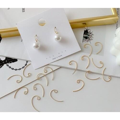 14K bag gold ear hook simple ear hook DIY handmade ear jewelry earrings ear clip ear stud material bag accessories