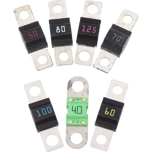 2PCS ANS Trumpet Fork Plug Fuse 30A 40A 50A 60A 70A 80A 100A 125A 150A 200A Bolt Fixed Insurance Film