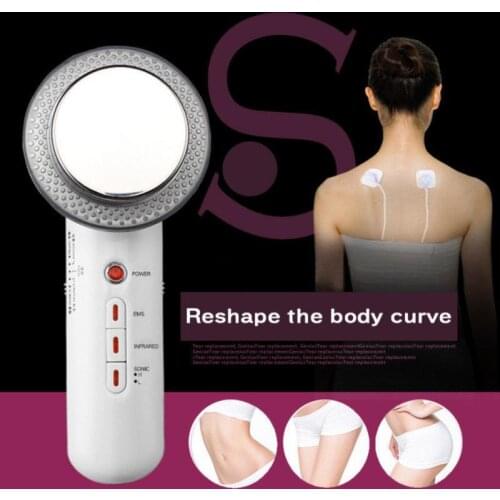3 In1 Face Lifting Ultrasonic Massager EMS Infrared Body Massager Slimming Fat Burner Fat Removal Face Beauty Machine With Box