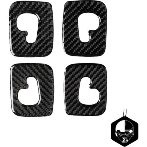 4Pcs Roof Hook Sticker Decoration Removable Black Carbon Fiber Roof Hook Decal for Audi Q7 SQ7 4M 2016-2019