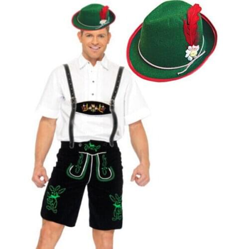 Free Shipping Plus Size Men Oktoberfest Clothing Suit Halloween Costumes for Men Adult Beer Carnival Party Christmas Costumes