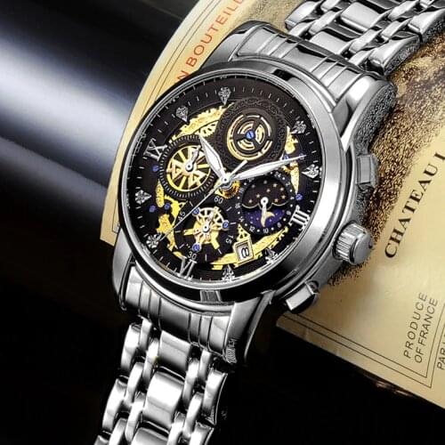 2021 WWOOR Mens Watch Top Brand Luxury Sports Watches Men Chronograph Quartz Wristwatch Date Male Hollow Clock Relogio Masculino