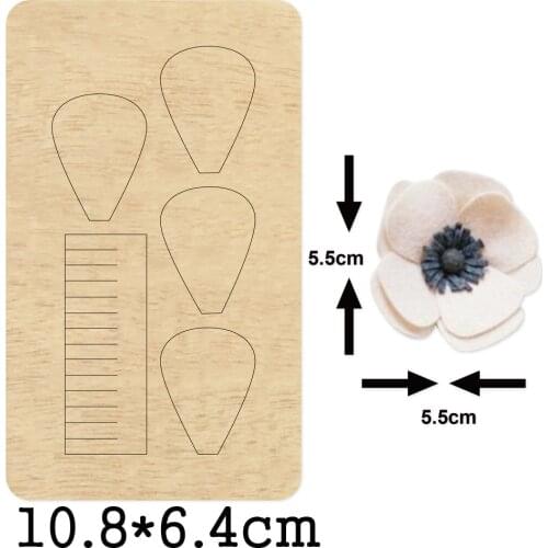 Flowers Wooden Mold Floral Stamen Wood Dies For DIY Leather Cloth Paper Craft Fit Common Die Cutting Machines on the Market 2020