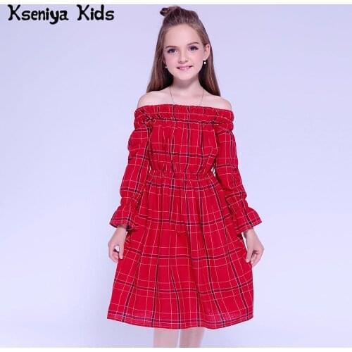 Kseniya Kids Red Girls Dress Long Sleeve Winter Dress Kids Wedding Dresses Baby Girl Clothes Party Dresses For Girls 10 11
