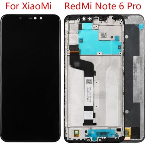 Original For Xiaomi Redmi Note 6 Pro LCD Display With Frame Touch Screen Redmi Note 6 Pro LCD Replacement Digitizer Assembly
