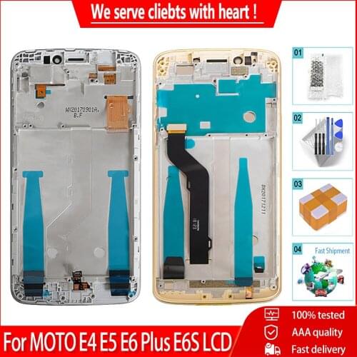 For Motorola Moto E4 Plus E5 Plus E6 Plus LCD Display With Touch Screen With Frame+Home Button Digitizer For Moto E6 E6S LCD