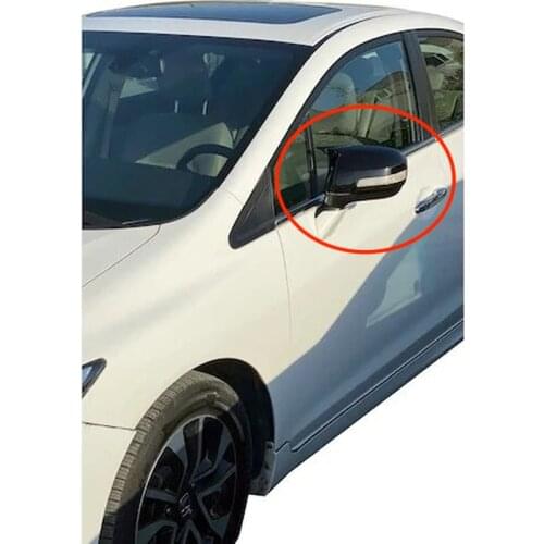 New Bat Style High Quality Abs Plastic 2 Pieces Mirror Covers Caps RearView Case Gloss Black For Honda Civic Sedan FB7 2012-2016