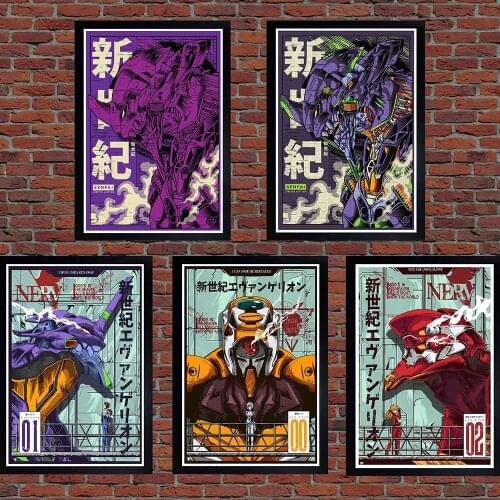 Canvas Painting Anime New Evangelion Pictures Nordic Modern Home Decoration Posters HD Print Wall Art Modular Living Room Decor