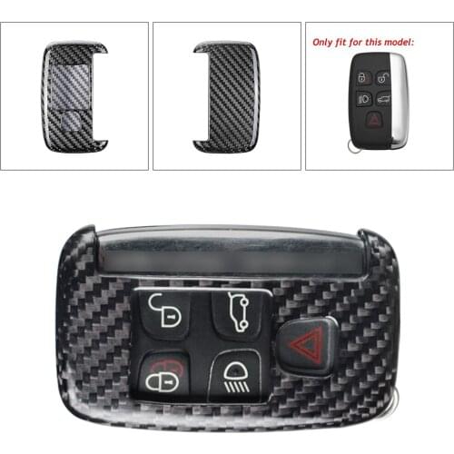 Car Remote Key Shell Cover Case For Jaguar F-Pace F-Type XE XF XJ & For Land Rover Range Rover Discovery Carbon Fiber Housing