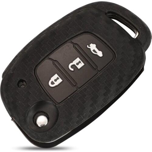 Bilchave 10pcs For Hyundai Creta Solaris i30 ix35 Tucson Elantra Santa Fe FOB 3 Buttons Silicone Remote Car Key Case Cover