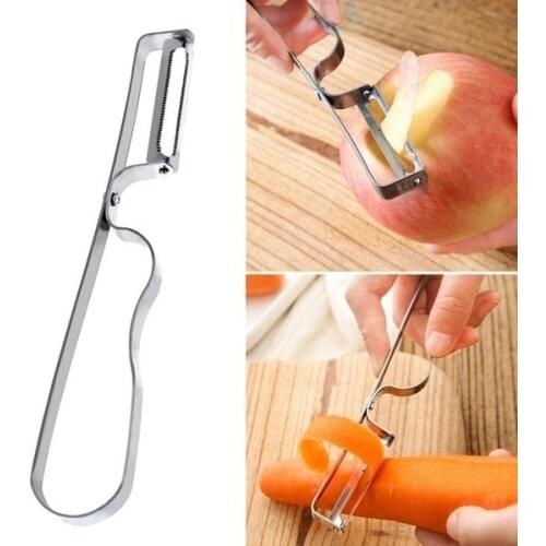 Multifunctional Stainless Steel Kitchen Tooth Type Planer Fruits and Fruit Peeler 16.5*2.5cm