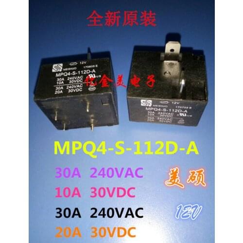 MPQ4-S-112D-A air conditioning relay 12V 30A 4 feet