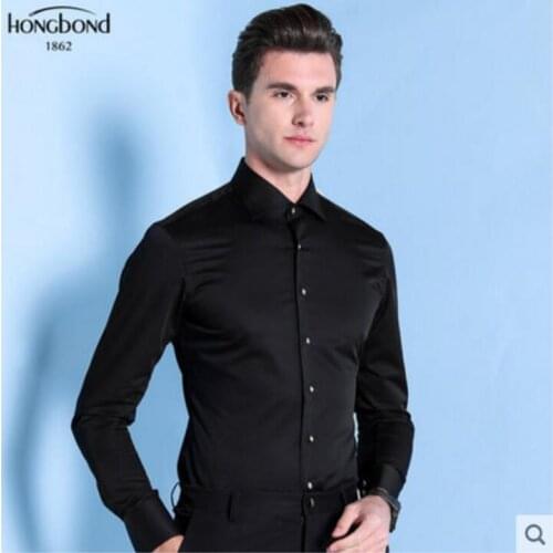 Professional Tailor-made 100%Cotton Shirts Men Hight Quality Solid Colors Black White Navy Sky Blue Gray Shirt
