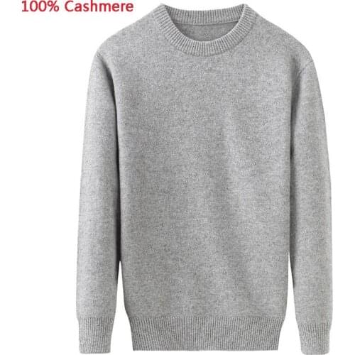 New Autumn Winter Thickening 100% Pure Cashmere Sweater Male Men Casual Computer Knitted O-neck Pullovers plus size XS-4XL 5XL