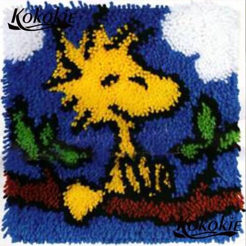 Diy hook and latch kits cross stitch sets sale Embroidery Pillowcase Crocheting Rug Kits cushion cartoon 3d carpet Needlework