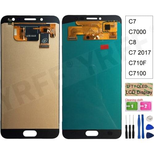OLED For Samsung Galaxy C8 C7 2017 C710F C7100 LCD For Samsung Galaxy C7 C7000 LCD Display Touch Screen Digitizer Good Quality