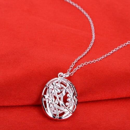 Silver plated Necklace 925 jewelry silver Pandant Fashion Jewelry GOAHPJIL