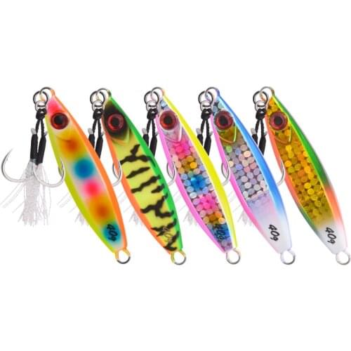 FUNADAIKO Metal Speed Jig 40G 60G 80G 100G Spoon Lure Artificial Bait Slow Jigging Fishing Lure Jig Pike Assist hook Tackle