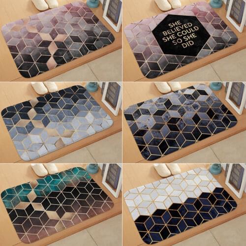 Nordic Anti-slip Kitchen Mat Modern Bath Carpet Entrance Doormat Tapete Absorbent Rugs for Bedroom Prayer Pad Christmas Decor
