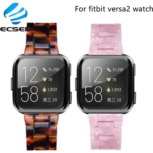 Wrist resin strap for fitbit versa 2 smart watch accessories band for versa2 wristband adjustable easy install strap