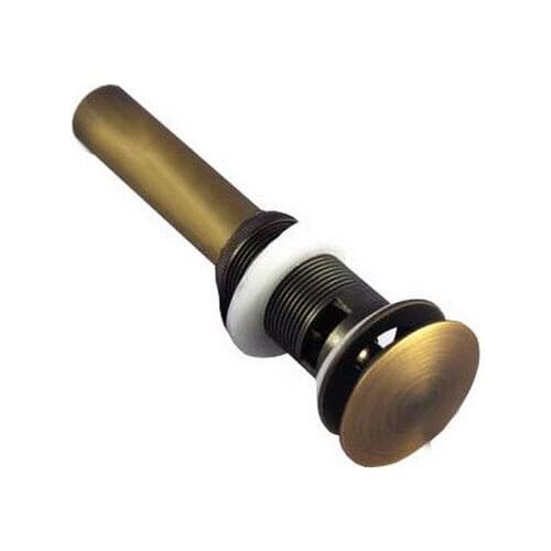 Luxury Antique Brass Large Round Shape Cap Pop Up Bathroom Sink Drain With Overflow asd035