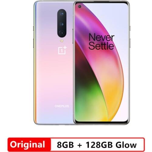 Global Rom Oneplus 8 5G Smartphone 8GB 128GB Snapdragon 865 Octa Core 6.55'' 2400x1080 90Hz Android 10 30W Charger NFC