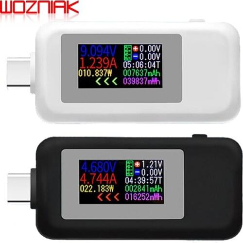NEW KWS-1902C Type-C Color Display USB Tester 0-5A Current 4-30V Voltage USB Charger Tester Power Meter Mobile Battery Detector