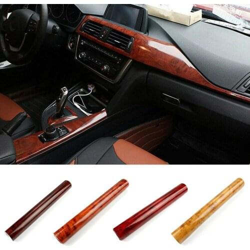 High Glossy Wood Grain Car Interior Decoration DIY Vinyl Stickers and Decal Wrap Film Car-Styling Accessories 100*30CM Wholesale